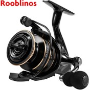 Resim Rooblinos NX Yüksek Hızlı Yem Atma Makinesi EVA Sapı ile, 7.2:1 Dişli Oranı, Siyah ve Altın Tasarım, Tatlısu ve Tuzlu Su Kullanımı için, Balıkçılar için Ergonomik Konfor 