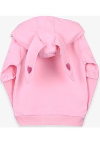 Resim Breeze Kız Çocuk Sweatshirt Tavşan Baskılı 1.5-5 Yaş, Pudra ((541263422) Çok Renkli 
