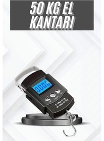Resim Mey İthalat Profesyonel El Terazisi El Kantarı 50 Kg Dijital Göstergeli Tartı Siyah 