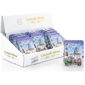 Resim Periboia Taşlı İstanbul Tasarımı El Aynası İnce Model 24 