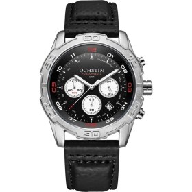 Resim Olevs Olıvs 6898 Erkekler Moda Su Geçirmez Çift Takvim Kuvars Izle (Siyah) (Yurt Dışından) 