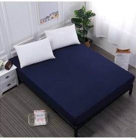 Resim Lastikli Penye Lacivert Çarşaf %100 Pamuk Lacivert 100x200 