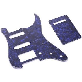 Resim Konesam Amerikan St Elektro Gitar İçin Ssh Tipi M8095c-up Pvc Koruyucu Panel Seti Arka Kapak+vidalılar Mavi İncisi 