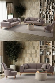 Resim EDSY HOME Rebull 3+3+1 Koltuk Takımı Kahverengi 