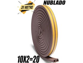 Resim Yapışkanlı 10X2=20 Metre (Kahverengi) Kapı Pencere Bandı Fitili Soğuk Kauçuk Bantları 