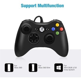 Resim Windows 7/8/10 Microsoft Pc Denetleyicisi İçin Xbox 360-usb Kablolu Gamepad Veya Steam Oyunu İçin Xbox 360 / İnce Denetleyici Desteği İçin 