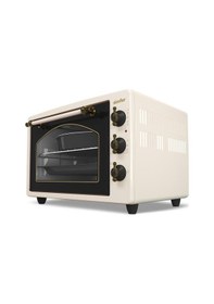 Resim Simfer 3495 Retro Bej 34 LT Statik Mini / Midi Fırın - 4 Fonksiyon, Programlanabilir Pişirme & Isı Kontrol 