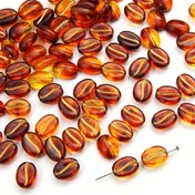 Resim 30 adet Kahve Çekirdeği Vintage Amber Çizim Altın Delme Boncuk Takı Yapımı Diy Özel Bileklik Kolye Boncuklu El Sanatları Malzemeleri 