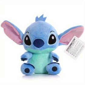 Resim Stitch Peluş Oyuncak - Yumuşak Dolgulu Bebek, Mavi ve Yeşil Çekli Bikini Altı, Hayranlar için Mükemmel Doğum Günü Hediyesi, Partiler için İdeal, Toplanabilir Dolgulu Bebek | Canlı Peluş Oyuncak | Çekli Bikini Tasarımı, Dolgulu Hayvan Bebek 