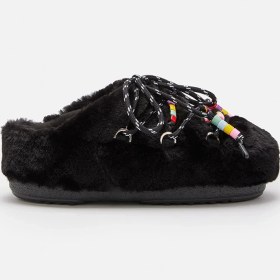 Resim Moon Boot Kadın 80D1460250-N001 Moon Boot Mule Faux Fur Beads Black 