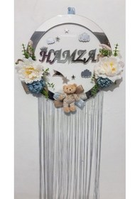 Resim 2019 Model Şeffaf Pleksi Üzeri İsimli Bebek Odası Kapı Süsü Hosta Çok Renkli 