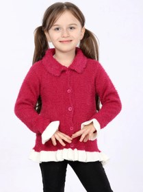 Resim KURGAN TEKSTİL Kız Çocuk Regular Fit Gömlek Yaka Düğmeli Hırka 