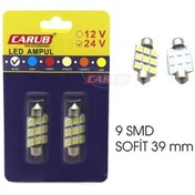 Resim Carub Ampul 12v 9led Sofit Smd 39mm Beyaz 