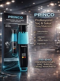Resim Princo ŞARJLI MAVİ SAÇ SAKAL TIRAŞ MAKİNASI PR-640 