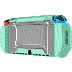 Resim Jzcat For Nintendo Switch Oled Kılıf Hepsi Bir Arada Düşmeye Karşı Koruma Kılıfı - Yeşil 
