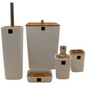 Resim BAYSEM Perotti 13824 Braga Whıte Sılver 5li Banyo Takımı-61 