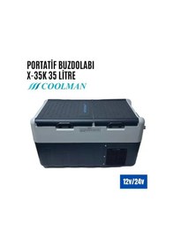 Resim Coolman X-35k Çift Kapaklı Araç İçi Portatif Buzdolabı 35 Litre 12v-24v-1174 