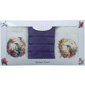 Resim 3 Lü Kuş Baskılı %100 Pamuklu Mutfak Havlusu 30 X 50 Cm 001 
