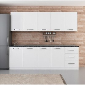 Resim Minar 250 Cm Mutfak Dolabı Beyaz 250-B2 Beyaz 