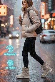 Resim U.S. Polo Assn. Us Polo Assn Kadın Su Geçirmez Kar Botu Çizme Bej 