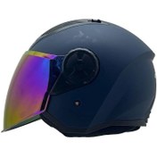 Resim LS2 AIRFLOW 2 MAT NAVY MAVİ KASK GÖKKUŞAĞI CAM 