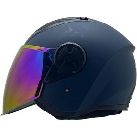 Resim LS2 AIRFLOW 2 MAT NAVY MAVİ KASK GÖKKUŞAĞI CAM 
