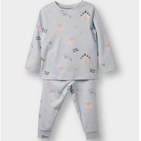 Resim Defacto Kız Bebek Pijama Takımı Desenli Uzun Kollu Üst Uzun Alt F0631a525aube61 Mavi-be61 