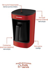 Resim Grundig türk Kahve Makinesi 5 Fincan Kapasiteli - MUTFAK TARTISI HEDİYE 