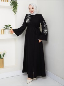 Resim KMKkombin İNCİ DESENLİ KADIN FERACE 