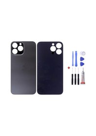 Resim Apple Uyumlu iPhone 13 Pro Max Siyah Arka Cam Kapak Pil Kapağı Tamir Set B7000 Set Siyah 