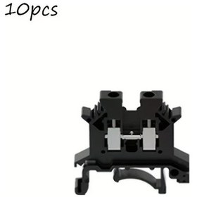 Resim Xuweiwei Siyah 10 Adet Uk2.5b Vidalı Tip Terminal Seti, Güç Dağıtım Kazanları Ve Kontrol Panelleri İçin 