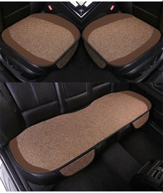 Resim Bod Oto Koltuk Koruyucu Keten Minder Cepli 3 Lü Set Taba 