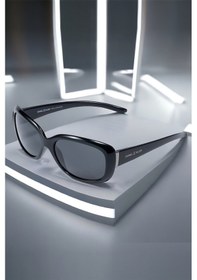Resim Daniel Klein Dk4246-1 Oval Polarize Kadın Güneş Gözlüğü Siyah 