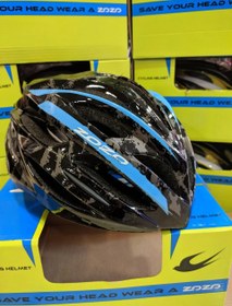 Resim Zozo Kask Mavi Siyah Gri / Bisiklet 
