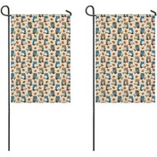 Resim Baykuş 2'li Çift Taraflı 12x18inch Bahçe Bayrağı, Dış Mekan-a2 12+ 