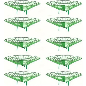 Cloud011 Yeşil 3 Ayaklı 10 Adet Pvc Çilek Desteği - Bahçe Bitki Kafesleri