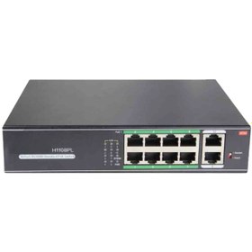 Resim PG H1108PLS 8 Port 10/100Mbps PoE Switch 2 Uplink - 8 Port PoE Switch 100W Watt 