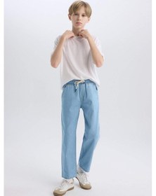 Resim DeFacto Erkek Çocuk Straight Fit Düz Paça Basic Düz Jean Pantolon B5740A825SMNM39 