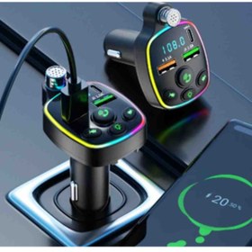 Resim UCG Araç Bluetooth Fm Transmitter Cihazı Araba Mp3 Çalar Oto Çakmaklık Şarj Aleti Müzik Kiti 