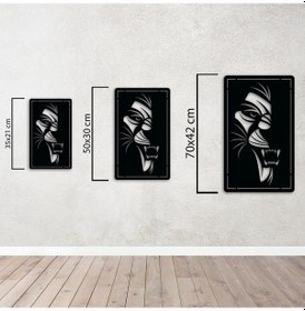 Resim Aslanın Gözleri Metal Duvar Dekoru 