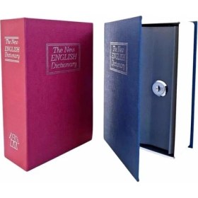 Resim Vintessy Kitap Görünümlü Gizli Kasa Büyük Boy Anahtarlı Kilitli Para Kasası 