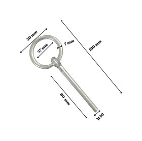 Resim Halkalı Civata M10x130 Mm Galvanizli 2 Adet - 