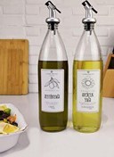 Resim DigitHome Lombardino Vetro 2'li Zeytinyağı ve Sıvıyağ Şişesi Yağdanlık 1000 Ml SH-003 