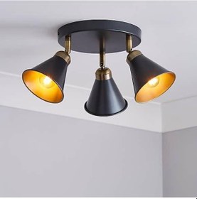 Resim Rsylight Retro Metal Rustik 3 Lü Mafsallı Tavan Plofyoner Avize 
