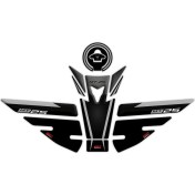 Resim GP Kompozit Yamaha MT-25 2015-2019 Uyumlu Tank Pad Seti Siyah-Gri 