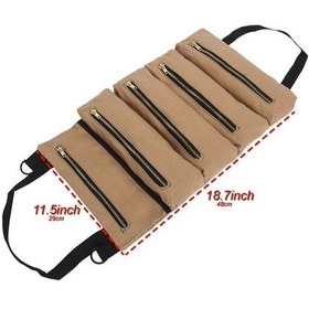 Resim Wondernest Araba Oto Çok Fonksiyonlu Kanvas Alet Çantası Taşınabilir Asılı Cep Çantası Siyah 