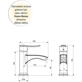 Resim Karen Banyo Nova Lavabo Bataryası, Krom, Cisa 45813 Krom 