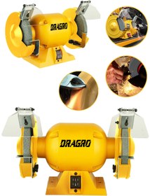 Resim Dragro Alman 200 mm Turbo 4200 Watt Çark Motoru Zımpara Balta Bıçak Bileme Makinesi Taş Motoru Taşlama 