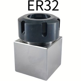 Resim ER32 Collet Çekiş Dönüştürücü - CNC Freze Makineleri için Ağır Hizmet Tipi Metal Kare Şaftı Yuvarlak Şaft Adaptörüne, Dayanıklı Siyah Bitiş, Hassas Frezeleme Aleti Aksesuarı, Freze Makinesi Aksesuarı | Fonksiyonel Tasarım | Dayanıklı Metal Yapı 