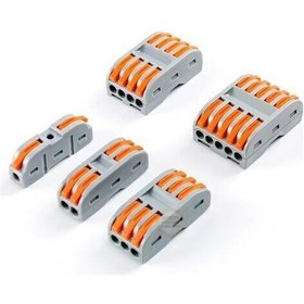 Resim Pct-223 3-giriş 3-çıkış Kablo Birleştirici Klemens-mandallı Vidasız Buat Terminali 32a 